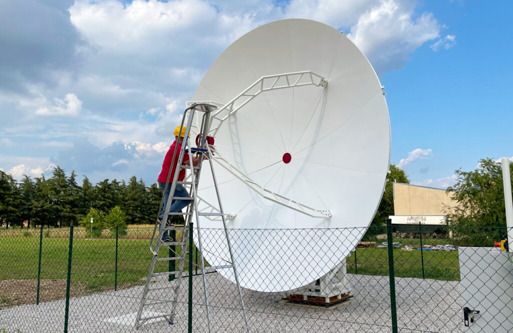 Intrepid M Ground Station Antenna System Installed In Polo Tecnologico Alto Adriatico